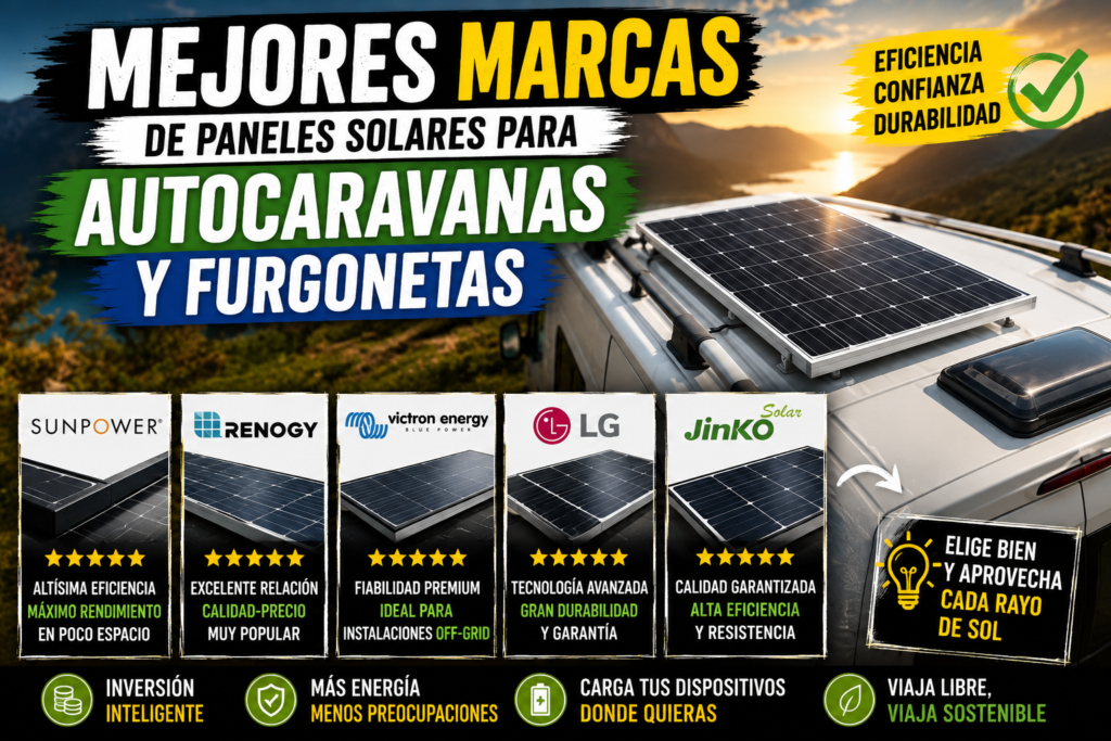 Mejores marcas de paneles solares para autocaravanas y furgonetas