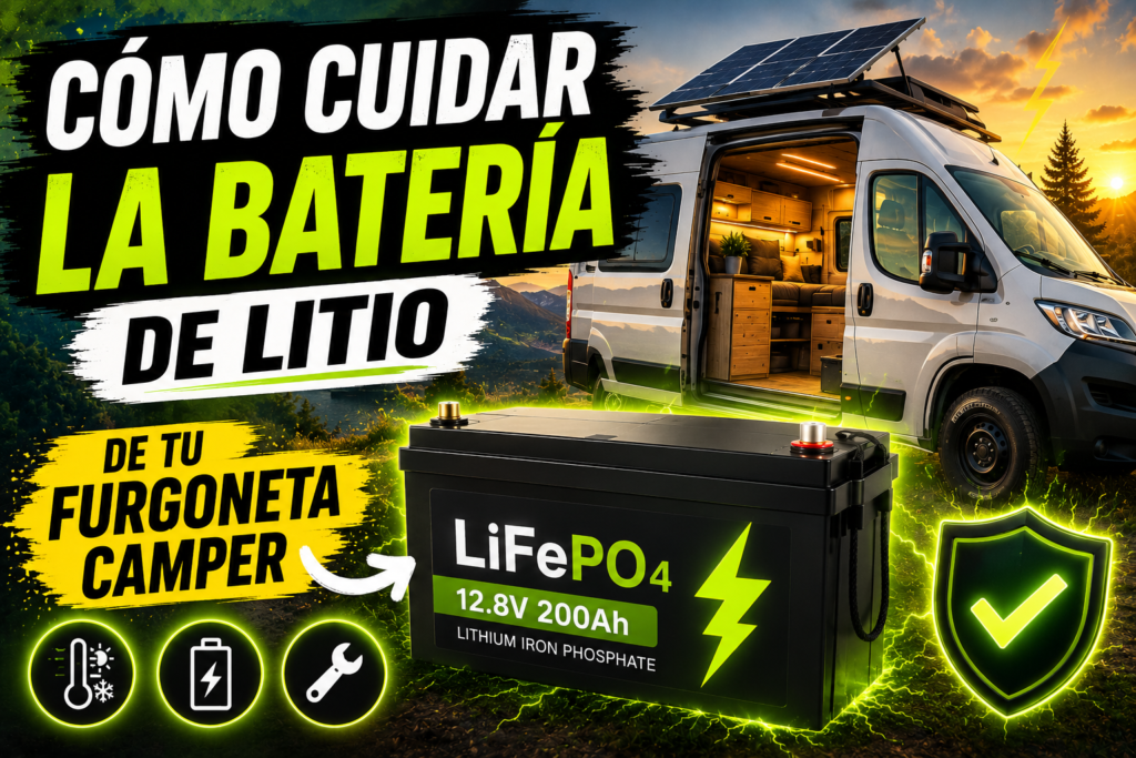 Cómo cuidar la batería de litio de tu furgoneta camper