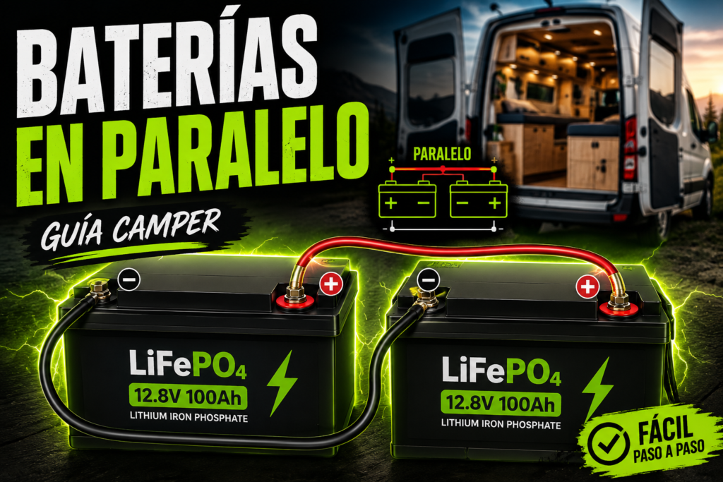 Cómo conectar dos baterías de litio en paralelo en tu camper