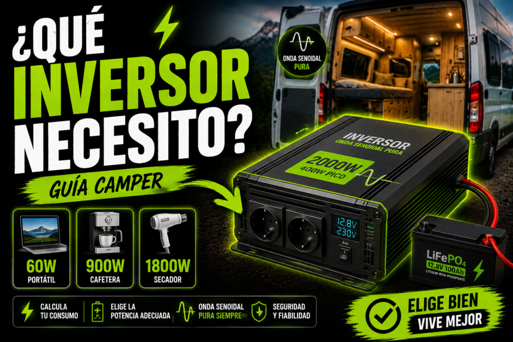 Qué inversor necesito para mi furgoneta camper