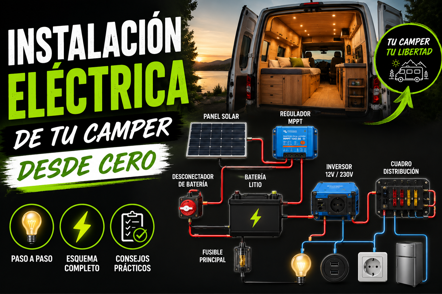Cómo hacer la instalación eléctrica de tu camper desde cero