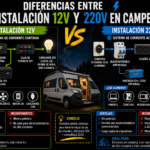Diferencias entre instalación 12V y 220V en camper