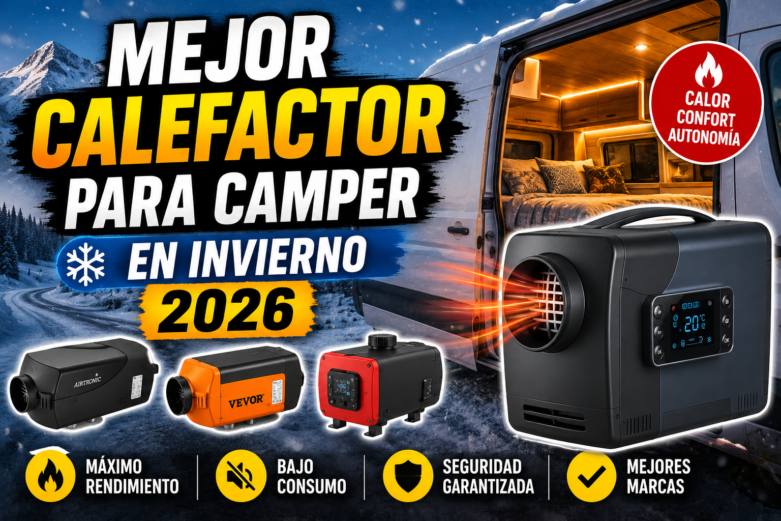 Mejor calefactor para camper en invierno 2026