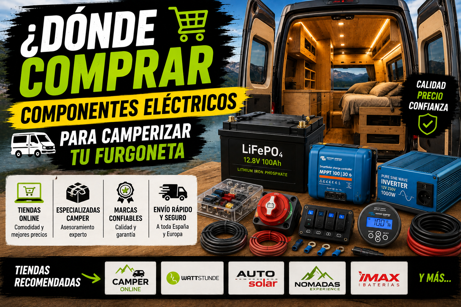 Dónde comprar componentes eléctricos para camperizar mi camper